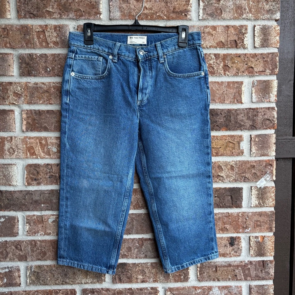 We The Free  Classic Blue cropped Straight Jeans
